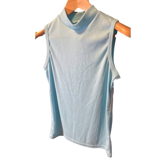 Land 'n Sea NWT Light Blue Sleeveless High Neck Top SZ Medium - Picture 3 of 7